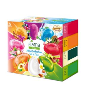 Fiama Gel Bathing Bar Mega Celebration Pack, With 8 Unique Gel Bars & Skin Conditioners For Moisturized Skin, 125g Soap (Pack Of 8)